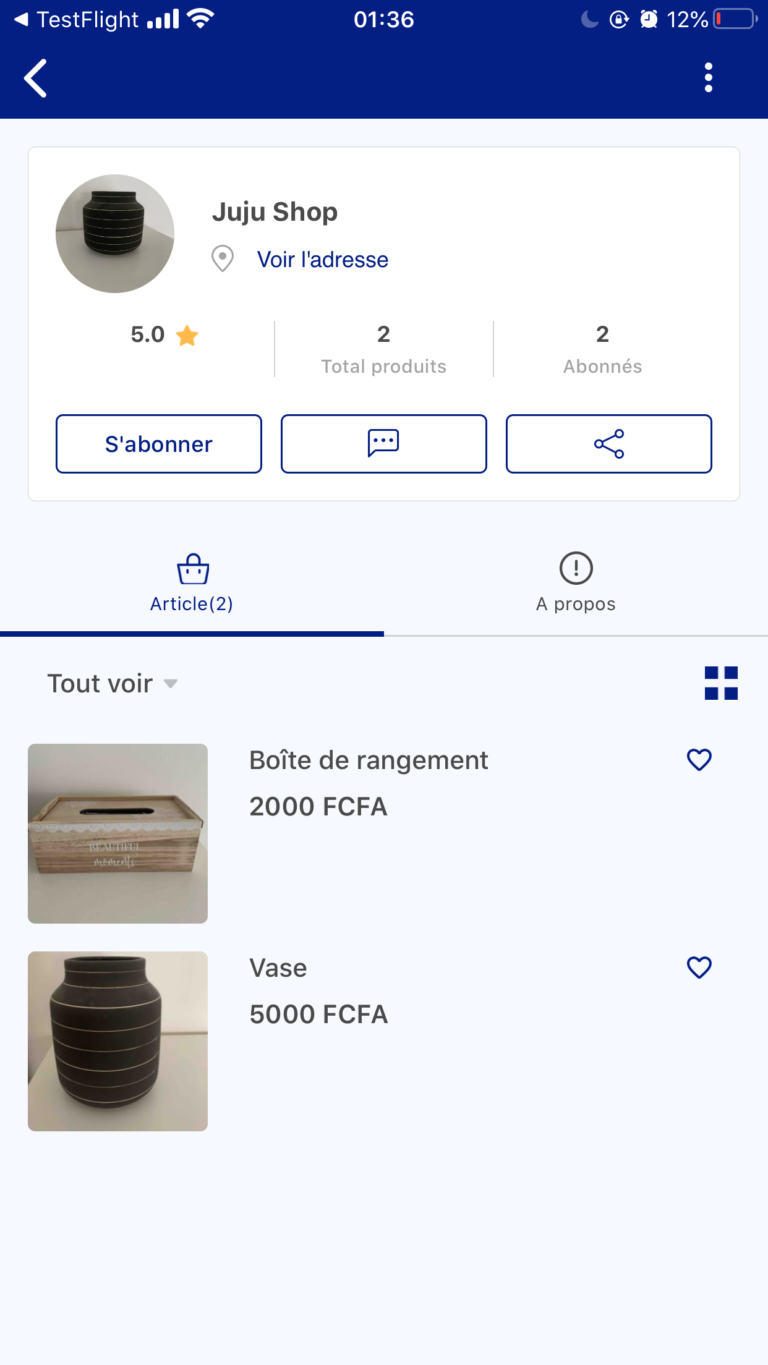 French Marketplace App