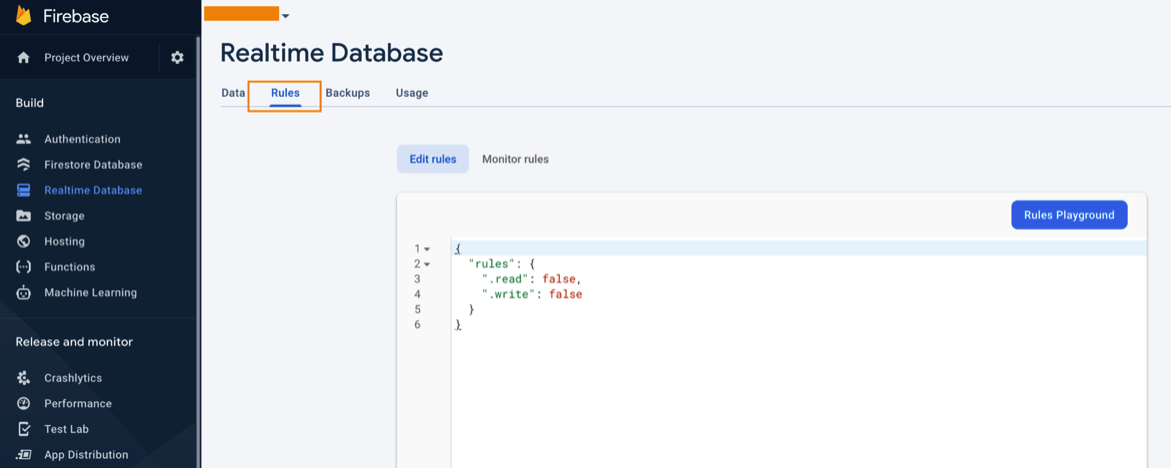 Setting up firebase rules