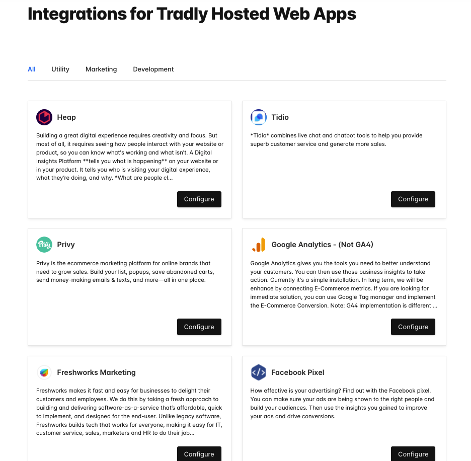 Website Integrations